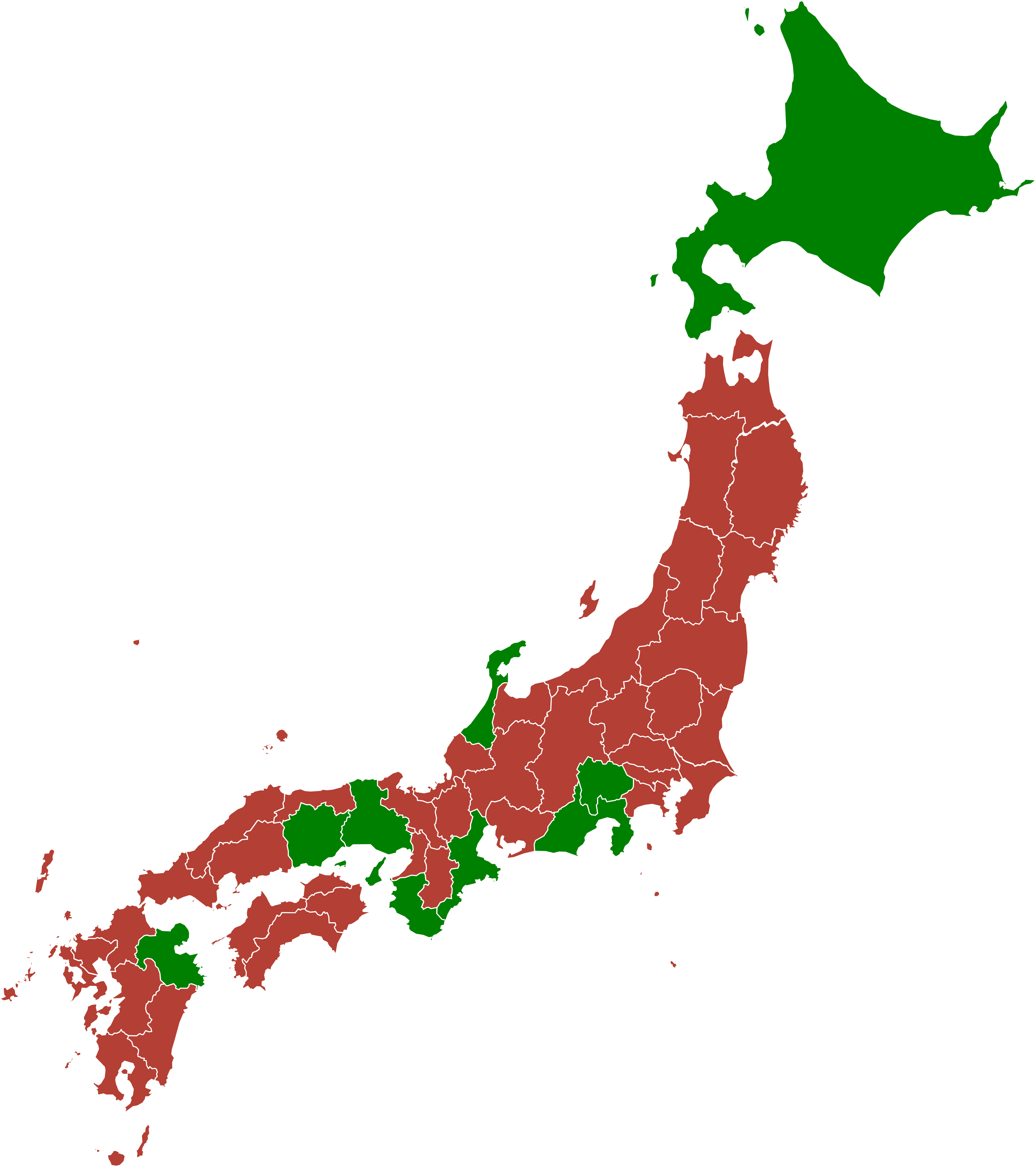 Carte du Japon